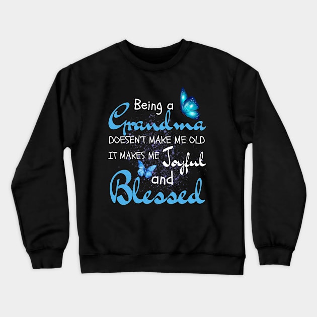 Blessed Grandma Life Butterflies Crewneck Sweatshirt by Orth